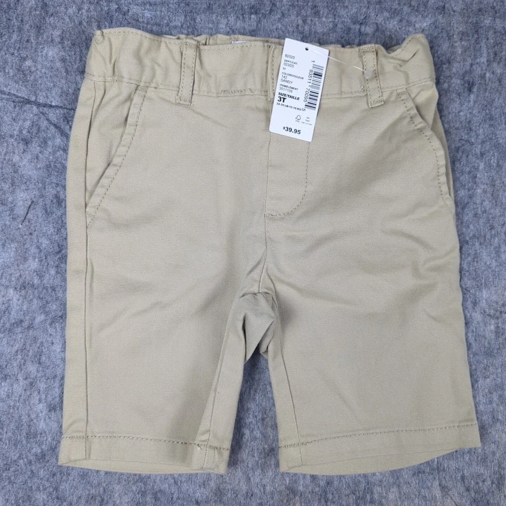 The Children's Place Girls' Chino Shorts Sandy 2 Pack SZ 3T